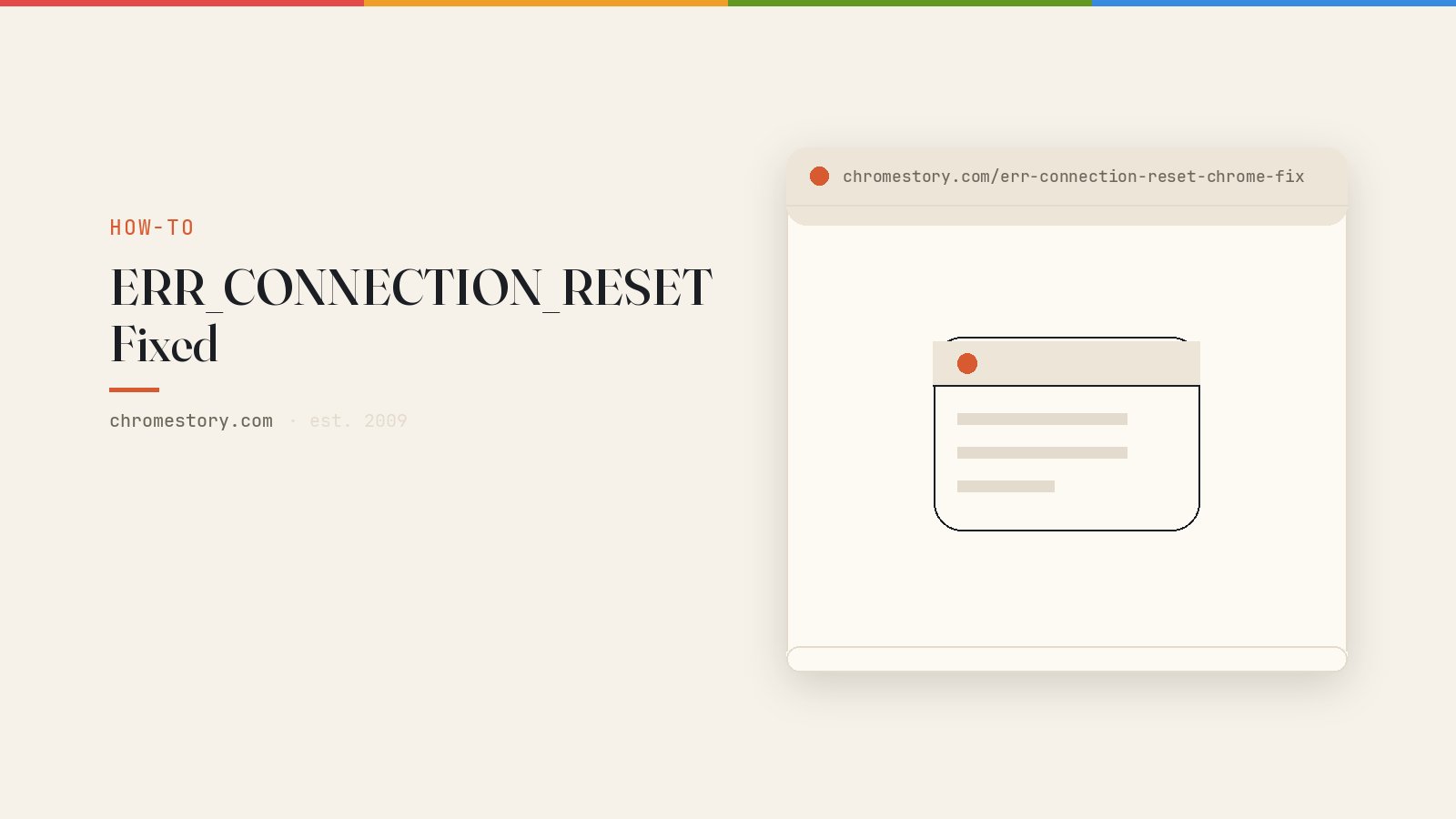 Fix ERR_CONNECTION_RESET in Chrome: Every Working Solution